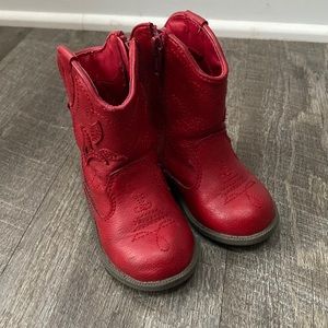 Red toddler cowboy boots